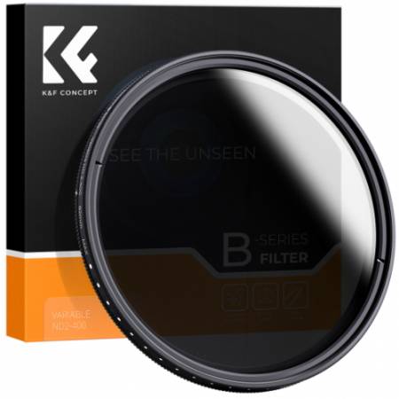 K&F Concept KF4326 B-Series Fader - filtr szary zmienny, Variable ND2-400 (1-9 Stop), 55mm